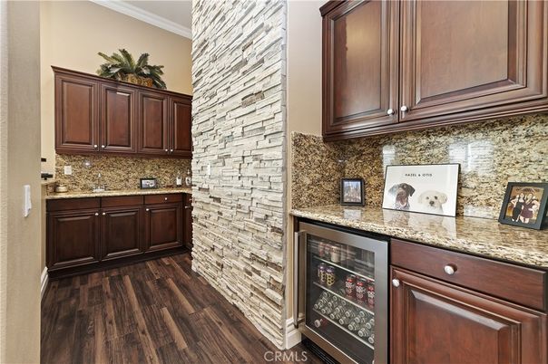 Interior, Kitchen, Stone Walls, Wood Texture Flooring