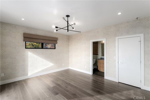 Empty room, Interior, Pendant Lights, Recessed Lighting, Wood Texture Flooring