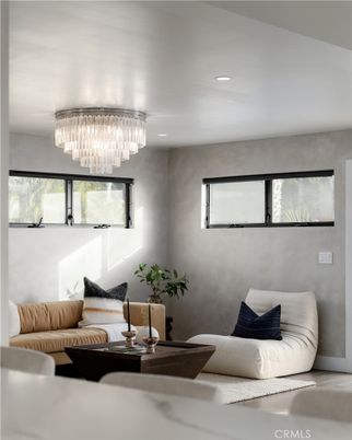 Chandelier, Interior, Living room, Recessed Lighting