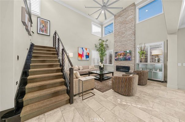 Fireplace, Interior, Living room, Pendant Lights