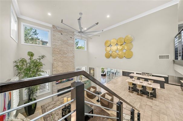 Dining room, Interior, Recessed Lighting, Stone Walls