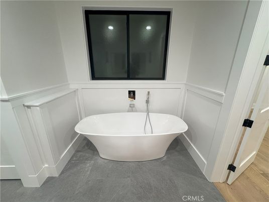 Bathroom, Free Standing Baths, Interior, Wood Texture Flooring