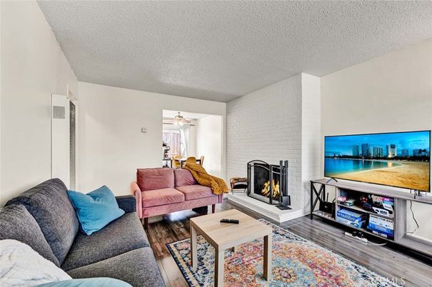 Fireplace, Interior, Living room, Stone Walls, Wood Texture Flooring