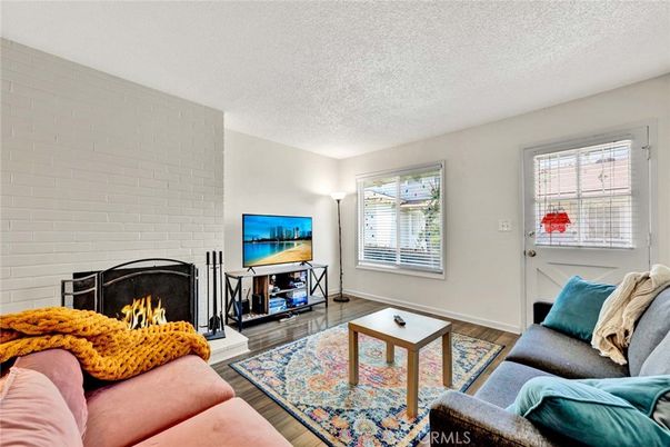 Fireplace, Interior, Living room, Stone Walls, Wood Texture Flooring