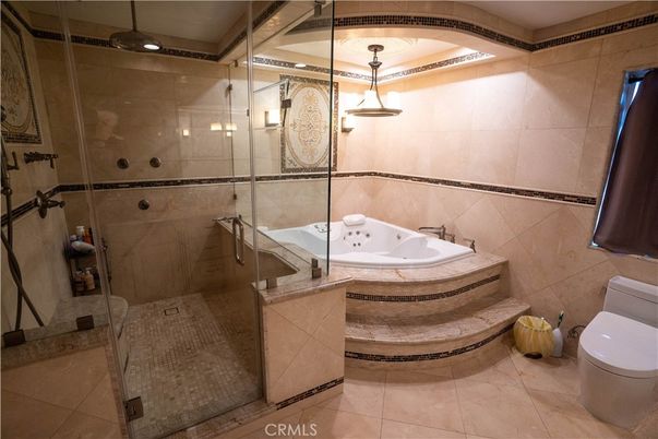 Bathroom, Glass Shower, Interior, Pendant Lights