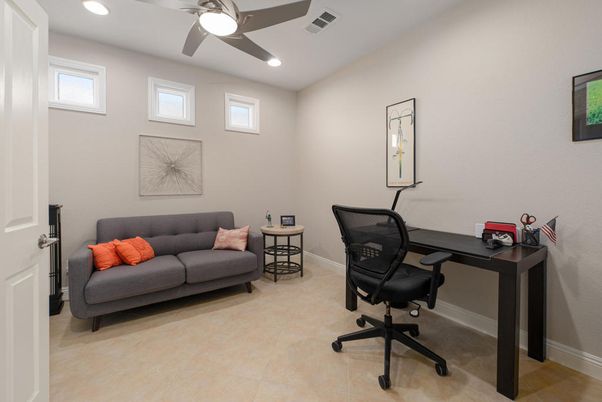Home Office, Interior, Recessed Lighting