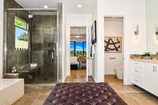 Bathroom, Bedroom, Glass Shower, Interior, Recessed Lighting