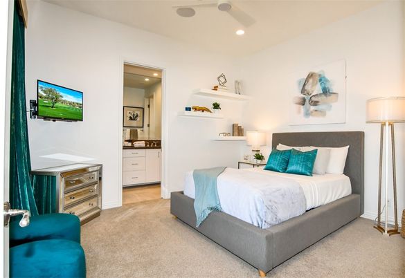Bedroom, Interior, Recessed Lighting
