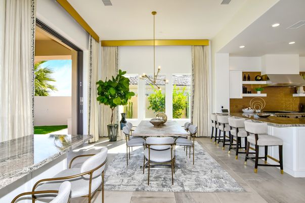 Chandelier, Dining room, Interior, Kitchen, Pendant Lights, Recessed Lighting, Stainless Steel Appliances