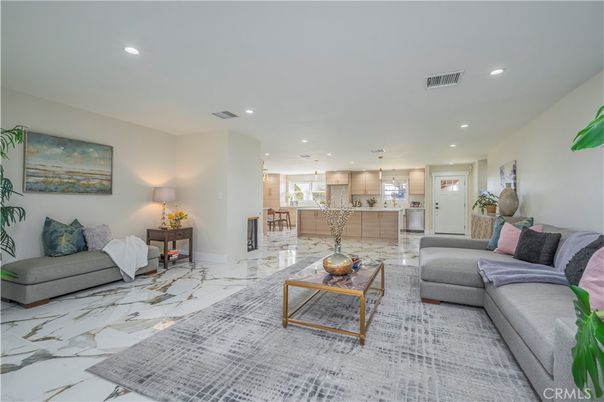 Interior, Kitchen, Living room, Marble, Recessed Lighting