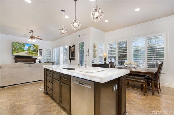 Dining room, Interior, Kitchen, Living room, Pendant Lights, Recessed Lighting