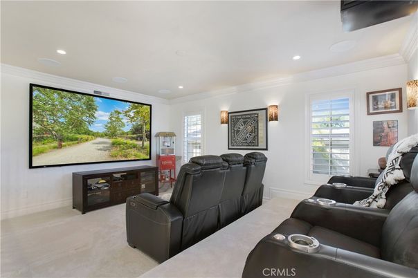 Home Theatre Room, Interior, Projection Screen, Recessed Lighting, Theatre Room