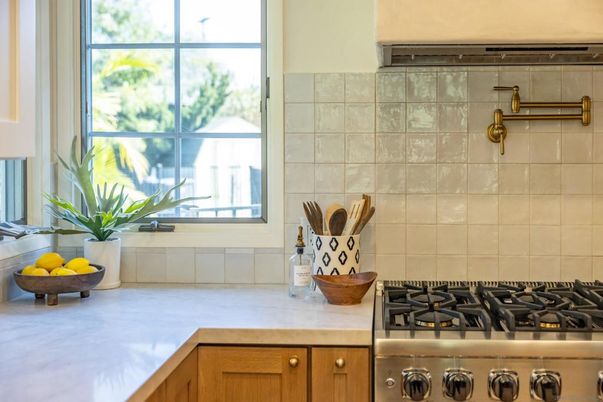 Interior, Kitchen, Stainless Steel Appliances, Tile Countertops