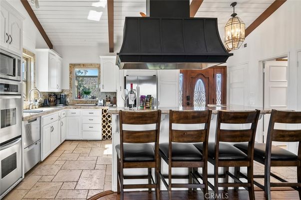 Chandelier, Interior, Kitchen, Pendant Lights, Stainless Steel Appliances
