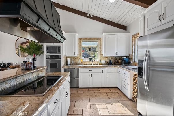 Interior, Kitchen, Stainless Steel Appliances, Wooden Beams