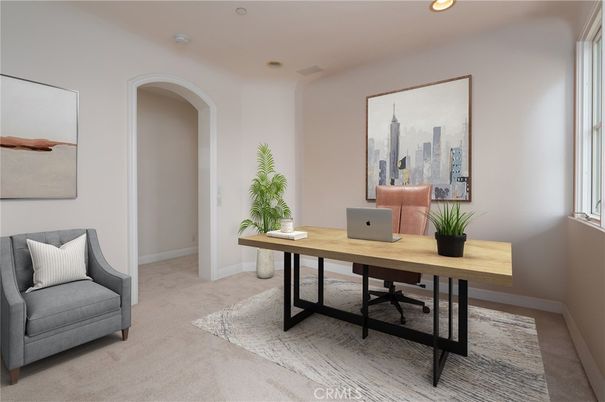 Home Office, Interior, Recessed Lighting