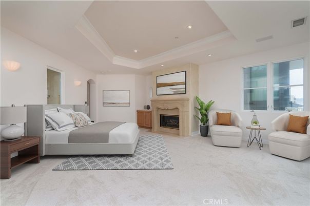 Bedroom, Fireplace, Interior, Recessed Lighting