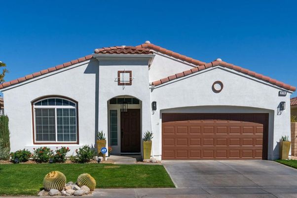 Attached, Exterior, Facade, Spanish Mediterranean
