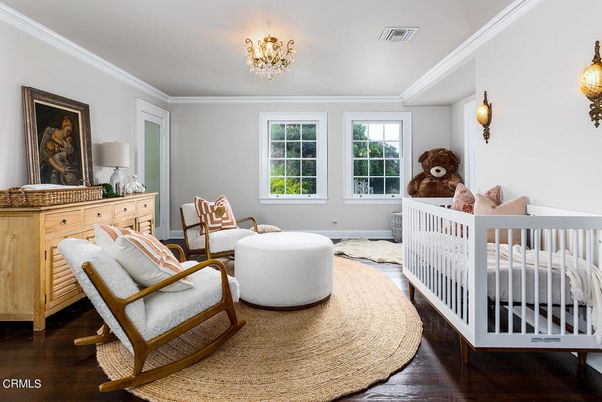 Bedroom, Chandelier, Interior, Wood Texture Flooring