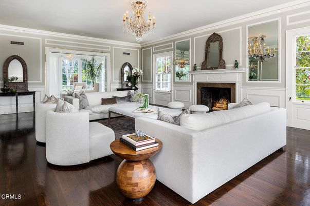 Chandelier, Fireplace, Interior, Living room, Wood Texture Flooring