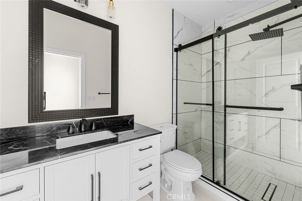 Bathroom, Glass Shower, Interior, Marble Walls