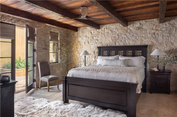 Bedroom, Interior, Stone Walls, Wooden Beams, Wooden Ceilings