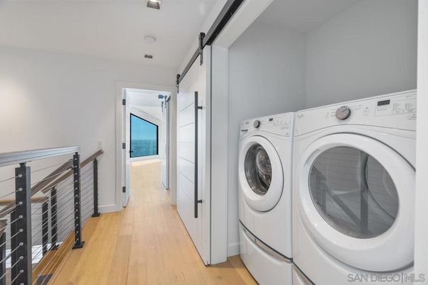 Interior, Utility Closets, Washer, Water, Wood Texture Flooring