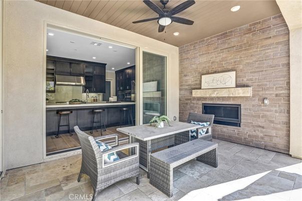Exterior, Fireplace, Interior, Kitchen, Recessed Lighting, Stone Walls