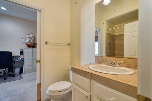 Bathroom, Interior, Recessed Lighting, Tile Countertops