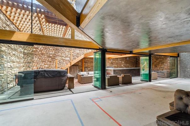 Exterior, Hot Tub, Interior, Stone Walls