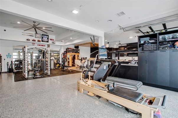 Fitness Equipment, Gym, Interior, Recessed Lighting