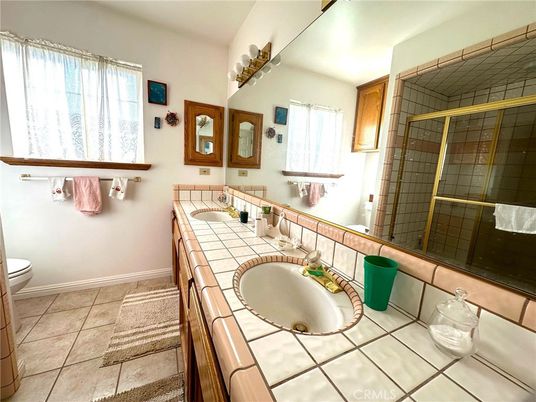 Bathroom, Dual Sink Vanities, Glass Shower, Interior, Tile Countertops