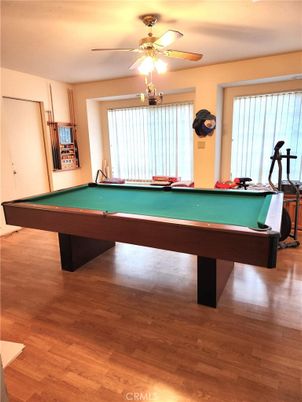 Billiard Table, Fitness Equipment, Game Room, Interior, Wood Texture Flooring