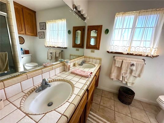 Bathroom, Dual Sink Vanities, Interior, Tile Countertops