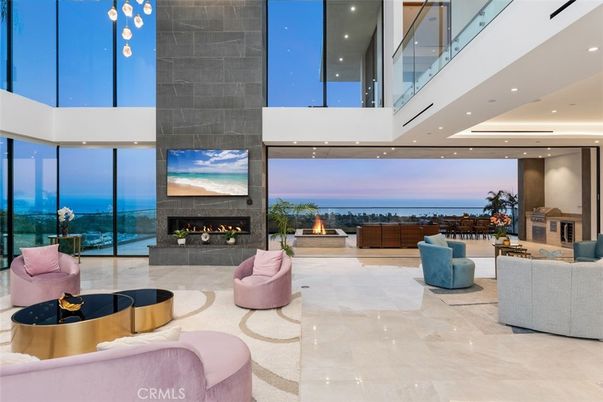 Fireplace, Interior, Living room, Recessed Lighting, Water