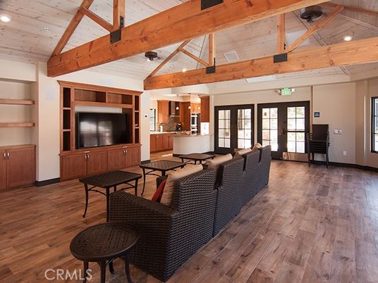 Interior, Kitchen, Living room, Pendant Lights, Recessed Lighting, Wooden Beams, Wooden Ceilings, Wood Texture Flooring