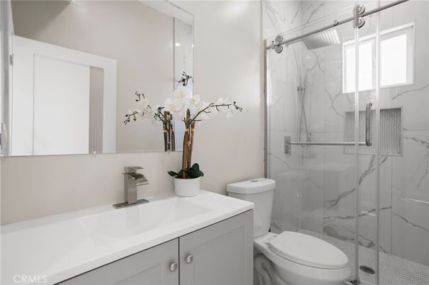 Bathroom, Glass Shower, Interior, Marble Walls