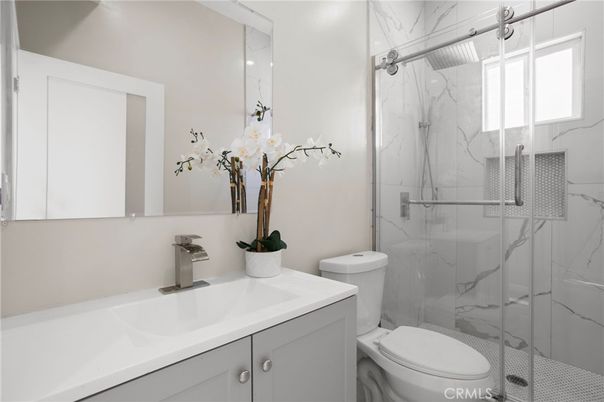 Bathroom, Glass Shower, Interior, Marble Walls