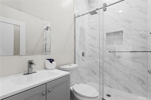 Bathroom, Glass Shower, Interior, Marble Walls