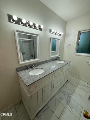 Bathroom, Dual Sink Vanities, Interior, Marble