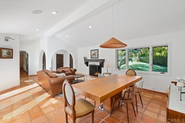 Dining room, Fireplace, Interior, Living room, Pendant Lights, Recessed Lighting