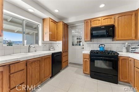 Interior, Kitchen, Recessed Lighting, Tile Countertops