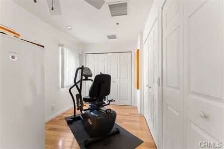 Fitness Equipment, Interior, Recessed Lighting, Wood Texture Flooring