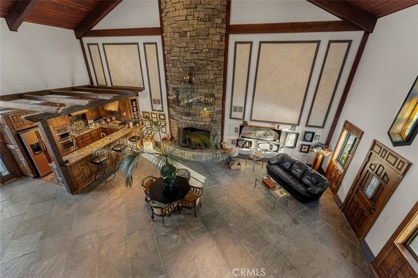 Fireplace, Interior, Stone Walls, Wooden Beams, Wooden Ceilings