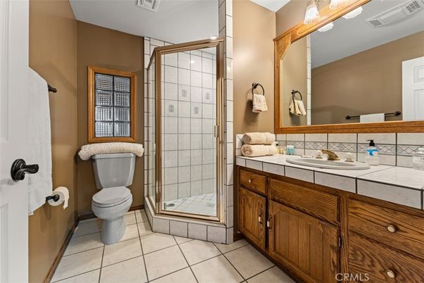 Bathroom, Glass Shower, Interior, Tile Countertops