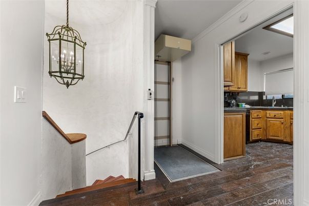 Interior, Kitchen, Pendant Lights, Wood Texture Flooring