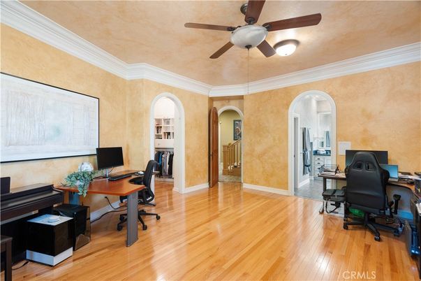 Home Office, Interior, Piano, Wood Texture Flooring