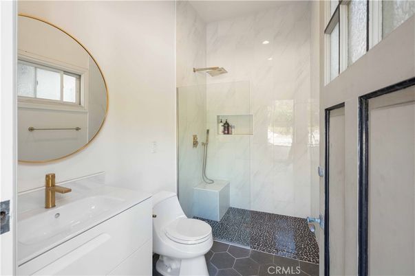 Bathroom, Glass Shower, Interior, Marble Walls