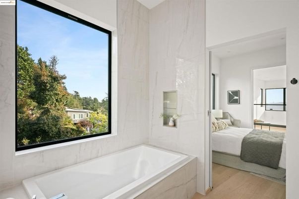 Bathroom, Bedroom, Interior, Marble Walls, Wood Texture Flooring