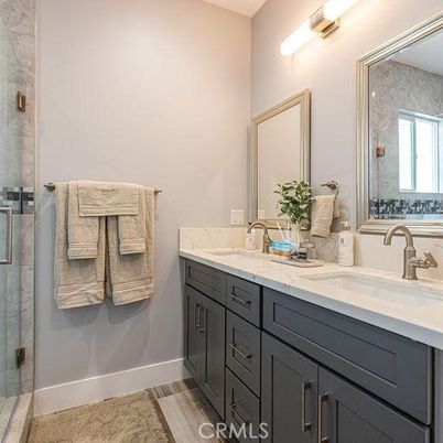 Bathroom, Dual Sink Vanities, Glass Shower, Interior